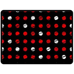 Polka Dots  Fleece Blanket (large) 