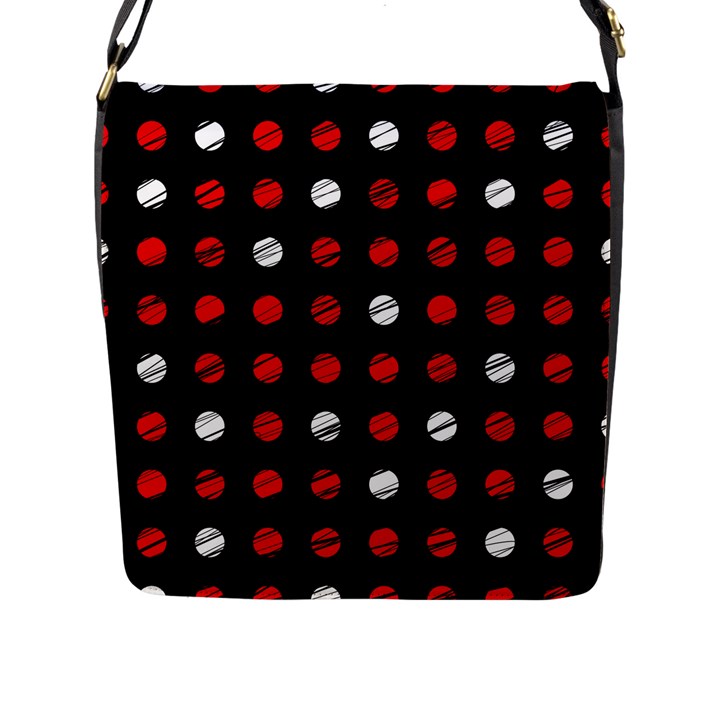 Polka dots  Flap Messenger Bag (L) 