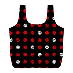 Polka Dots  Full Print Recycle Bags (l)  by Valentinaart