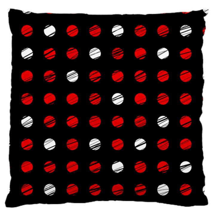 Polka dots  Large Flano Cushion Case (One Side)