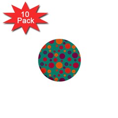 Polka Dots 1  Mini Buttons (10 Pack)  by Valentinaart