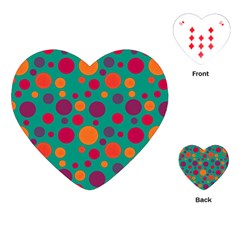 Polka Dots Playing Cards (heart)  by Valentinaart