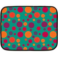 Polka Dots Fleece Blanket (mini) by Valentinaart