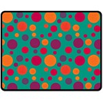 Polka dots Double Sided Fleece Blanket (Medium)  58.8 x47.4  Blanket Back