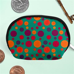 Polka Dots Accessory Pouches (medium)  by Valentinaart