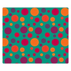 Polka Dots Double Sided Flano Blanket (small)  by Valentinaart