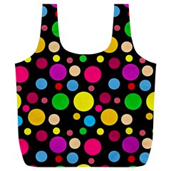 Polka Dots Full Print Recycle Bags (l)  by Valentinaart