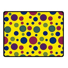 Polka Dots Fleece Blanket (small) by Valentinaart