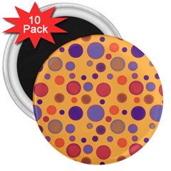 Polka Dots 3  Magnets (10 Pack)  by Valentinaart