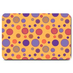 Polka Dots Large Doormat  by Valentinaart