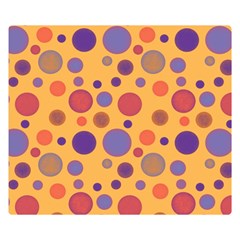 Polka Dots Double Sided Flano Blanket (small)  by Valentinaart