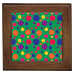 Polka Dots Framed Tiles by Valentinaart