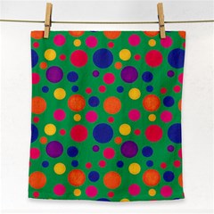 Polka Dots Face Towel by Valentinaart