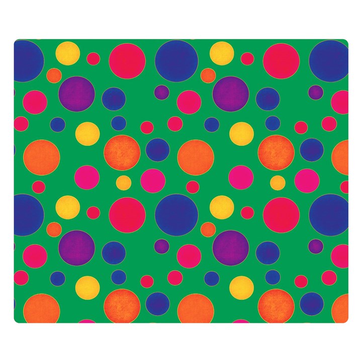 Polka dots Double Sided Flano Blanket (Small) 