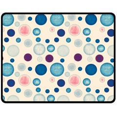 Polka Dots Fleece Blanket (medium)  by Valentinaart