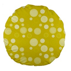 Polka Dots Large 18  Premium Round Cushions by Valentinaart