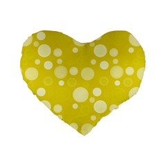 Polka Dots Standard 16  Premium Heart Shape Cushions by Valentinaart