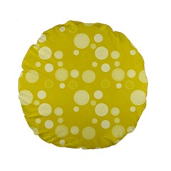 Polka Dots Standard 15  Premium Flano Round Cushions by Valentinaart