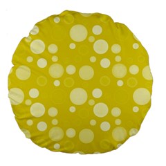 Polka Dots Large 18  Premium Flano Round Cushions by Valentinaart