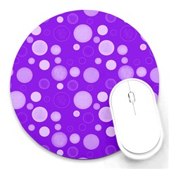 Polka Dots Round Mousepads by Valentinaart