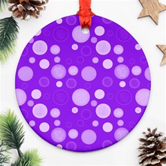 Polka Dots Ornament (round) by Valentinaart