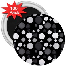 Polka Dots 3  Magnets (100 Pack) by Valentinaart