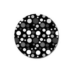 Polka Dots Magnet 3  (round) by Valentinaart