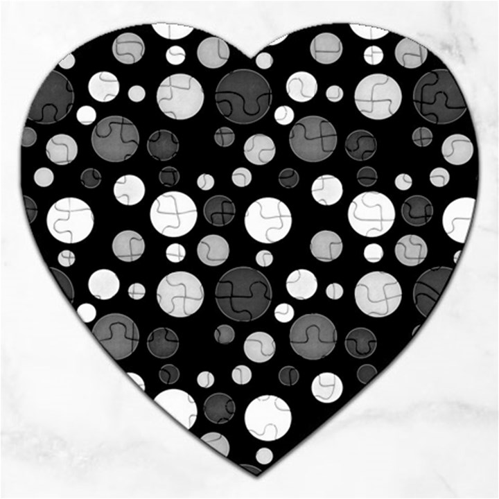 Polka dots Jigsaw Puzzle (Heart)