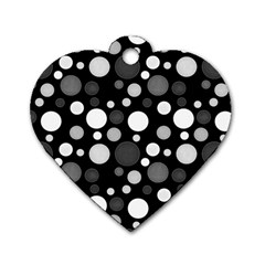 Polka dots Dog Tag Heart (One Side)