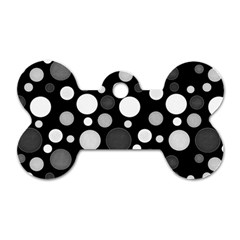 Polka dots Dog Tag Bone (One Side)