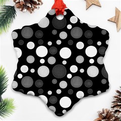 Polka Dots Ornament (snowflake) by Valentinaart