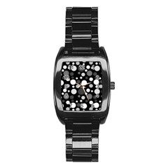 Polka dots Stainless Steel Barrel Watch