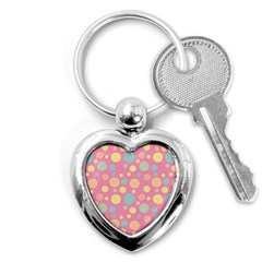 Polka Dots Key Chains (heart)  by Valentinaart