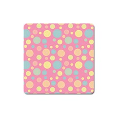 Polka Dots Square Magnet by Valentinaart