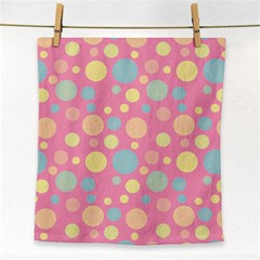 Polka Dots Face Towel by Valentinaart