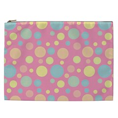 Polka Dots Cosmetic Bag (xxl)  by Valentinaart