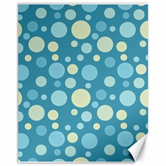 Polka Dots Canvas 11  X 14   by Valentinaart