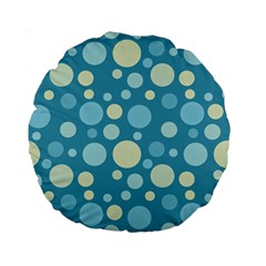 Polka Dots Standard 15  Premium Round Cushions by Valentinaart