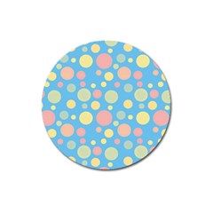 Polka Dots Magnet 3  (round) by Valentinaart