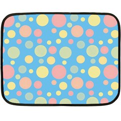 Polka Dots Double Sided Fleece Blanket (mini)  by Valentinaart