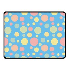 Polka Dots Fleece Blanket (small) by Valentinaart