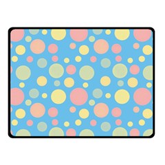 Polka Dots Double Sided Fleece Blanket (small)  by Valentinaart