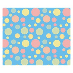 Polka Dots Double Sided Flano Blanket (small)  by Valentinaart