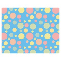 Polka Dots Double Sided Flano Blanket (medium)  by Valentinaart