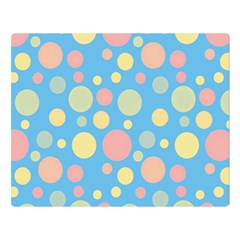 Polka Dots Double Sided Flano Blanket (large)  by Valentinaart