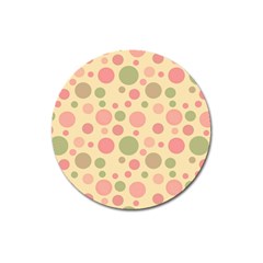 Polka Dots Magnet 3  (round) by Valentinaart