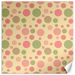 Polka Dots Canvas 16  X 16   by Valentinaart