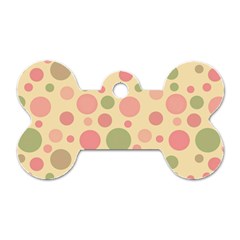 Polka Dots Dog Tag Bone (two Sides) by Valentinaart