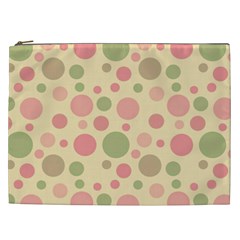 Polka Dots Cosmetic Bag (xxl)  by Valentinaart