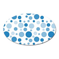 Polka Dots Oval Magnet by Valentinaart